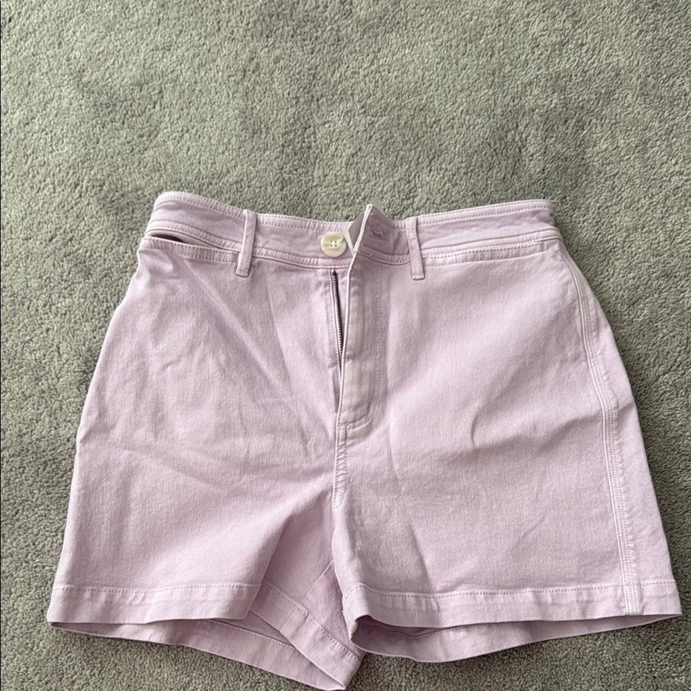 LOFT Purple High Waist Tailored Shorts
